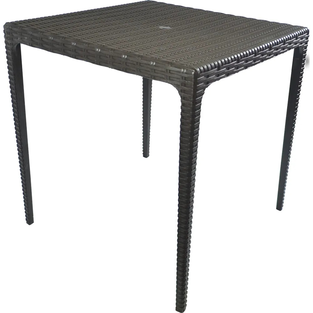 mesa de plástico rattan casabella quadrada