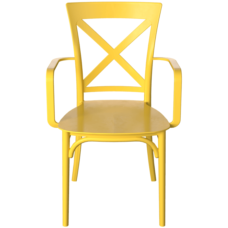 Poltrona Robust Cross amarela - Forte Plástico