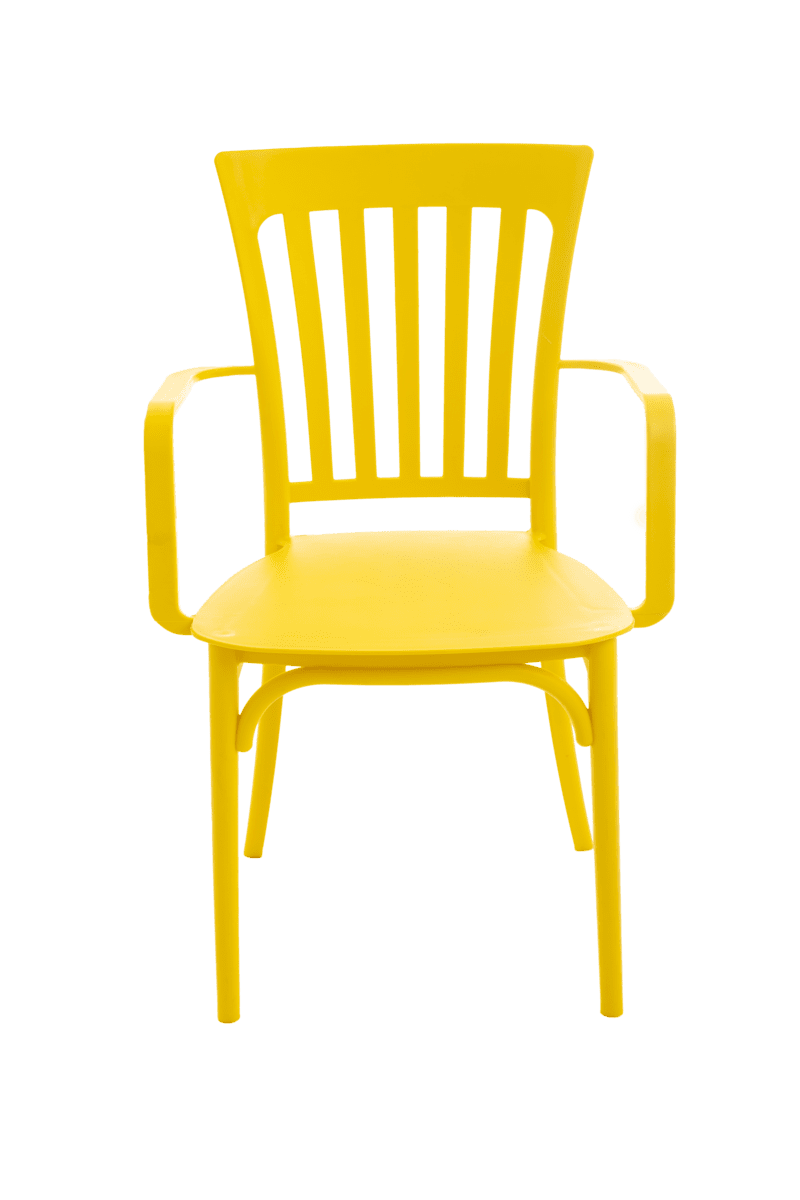 Poltrona de Plástico Seven amarela - Forte Plástico